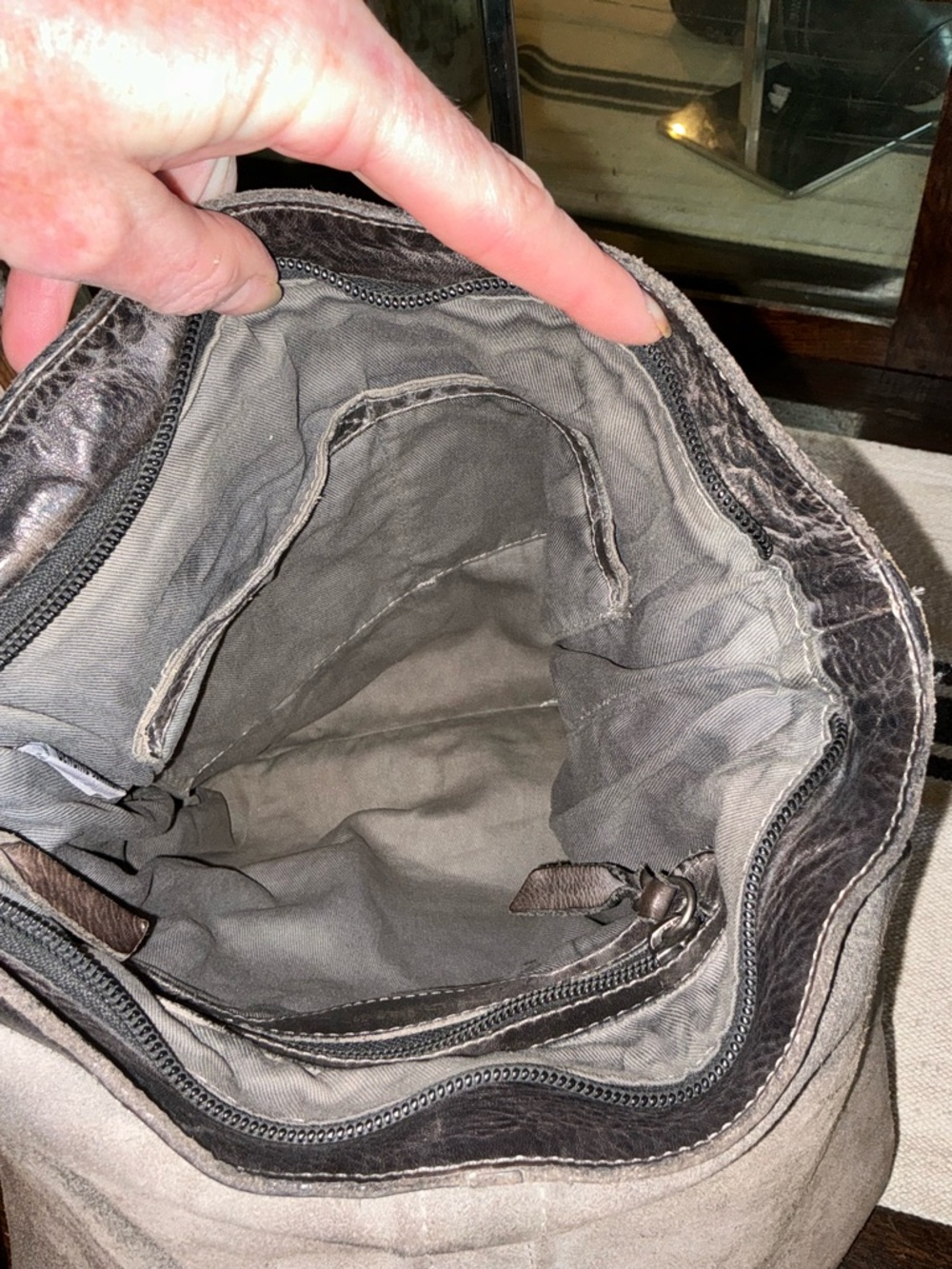 Bed Stu Jack Leather Crossbody Bag Black Rustic Retail $245 - Picture 12 of 15